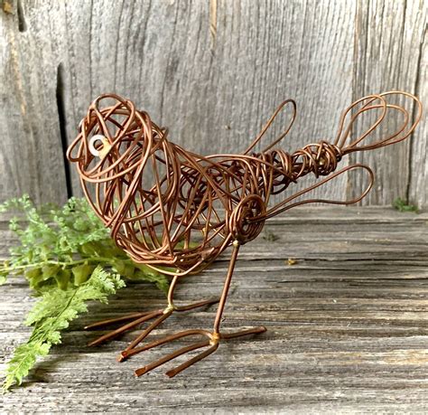 Copper Wire Bird Garden Sculpture By London Garden Trading ...