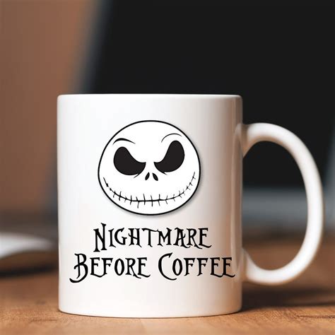 Nightmare before coffee christmas mug humorous mug gift custom | Etsy