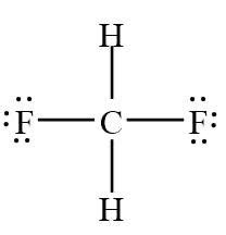 Draw the Lewis structure for CH2F2. How many bonds are around the central atom, and what is the ...