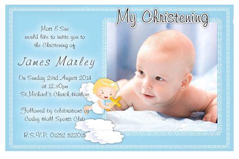 Invitation Card Template For Christening • Business Template Ideas