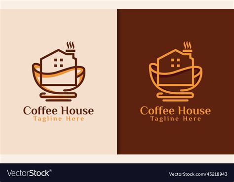 Coffee house logo design stylish logo Royalty Free Vector