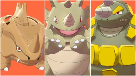 FULL RHYHORN EVOLUTION TEAM! Shiny Rhyhorn, Shiny Rhydon, Shiny Rhyperior - YouTube