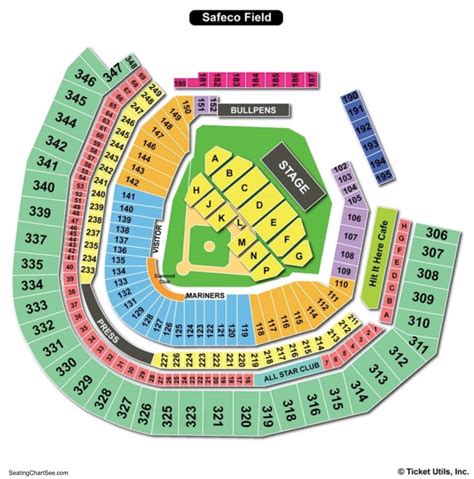 Mariners Seating Chart Seat Numbers | Elcho Table