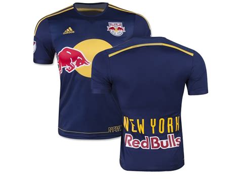 Blank New York Red Bulls Soccer Jersey Navy Away 15/16 MLS Shirt