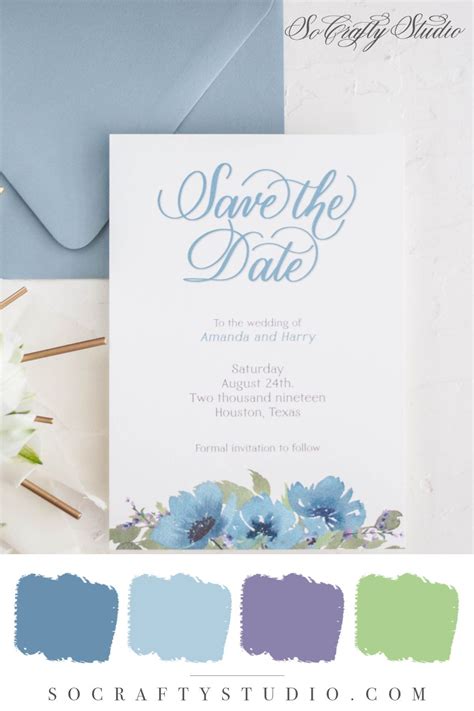 Wedding Invitation Color Palette - jenniemarieweddings