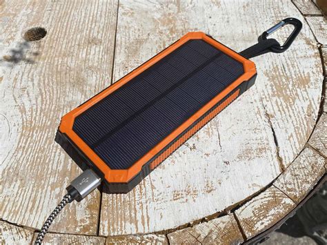 Solar Power Portable Charger With Built-In LED Light | Woodard Mercantile