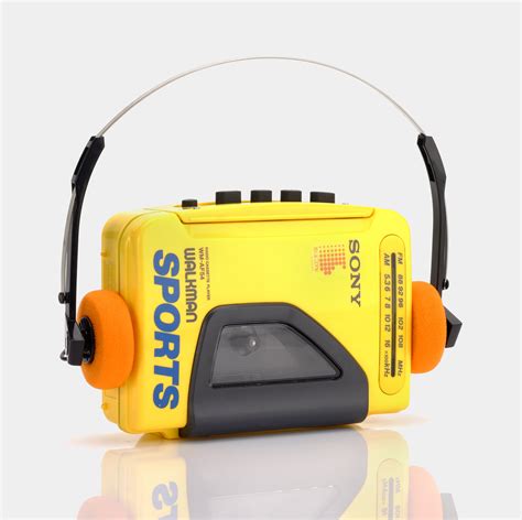 Sony Sports Walkman WM-AF54 Yellow AM/FM Portable Cassette Player