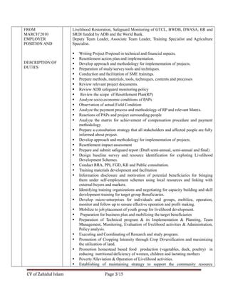 Cv of md zahidul islam 120316 | PDF