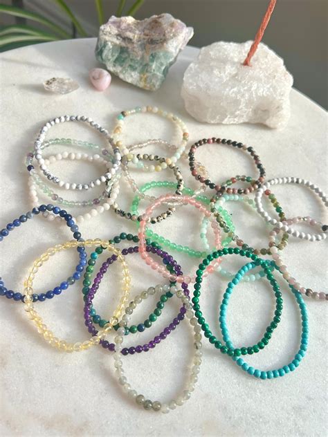 Healing Crystal Gemstone Bracelets - Etsy