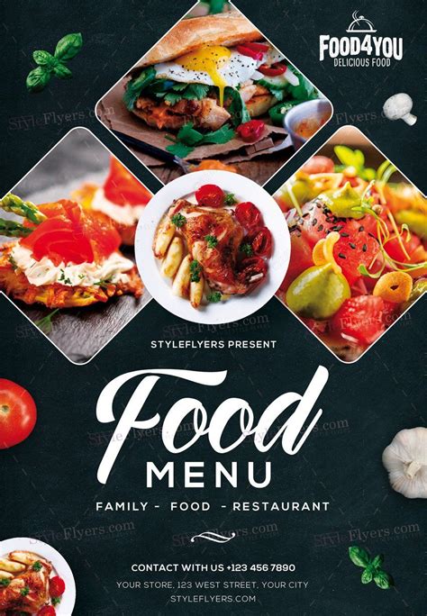 Food Menu PSD Flyer Template #21537 | Food menu design, Food design, Menu design layout