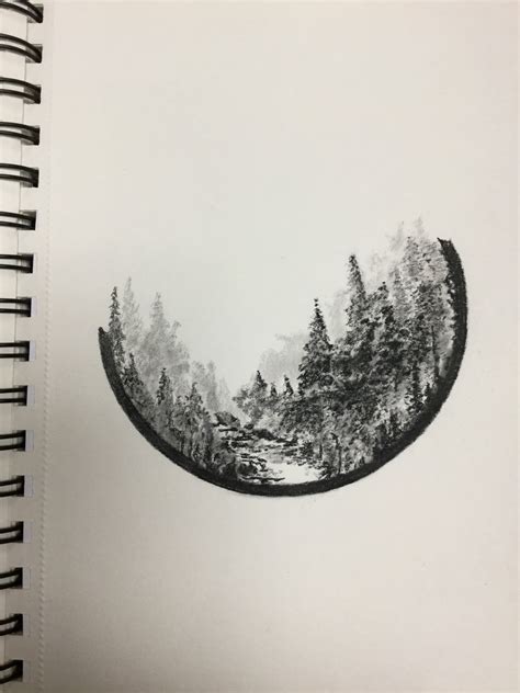 ArtStation - Small felt pen drawing of a nature scene