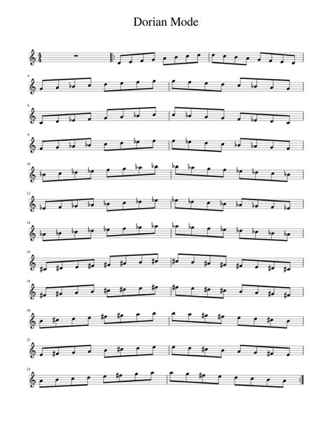Dorian Mode Sheet music for Piano (Solo) | Musescore.com