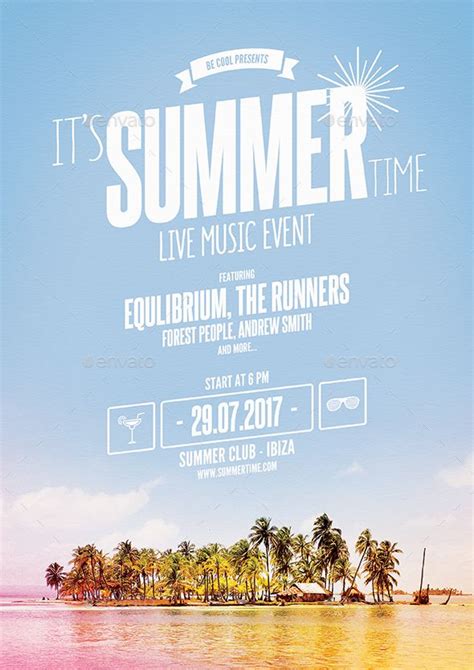 Summer Flyer/Poster | Event poster design, Summer poster, Event poster