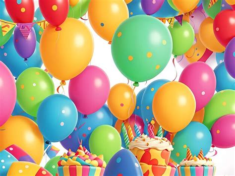 Premium AI Image | birthday party balloons colorful balloons background