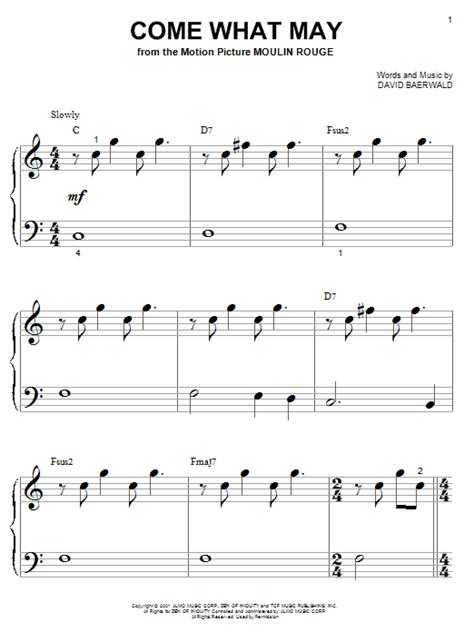 Come What May | Sheet Music Direct