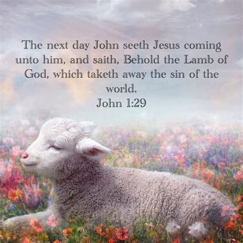 John 1:29 The next day John seeth Jesus coming unto him, and saith ...