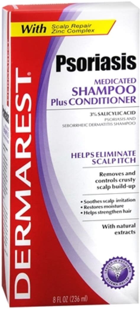 Amazon.com: DERMAREST Psoriasis Medicated Shampoo plus Conditioner, 8 OZ : Beauty & Personal Care