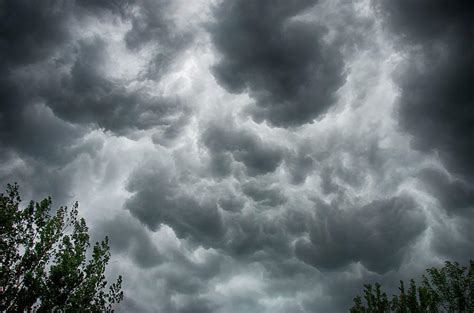 Dark & Light Storm Clouds Above Trees by Lynn.h.armstrong Photography