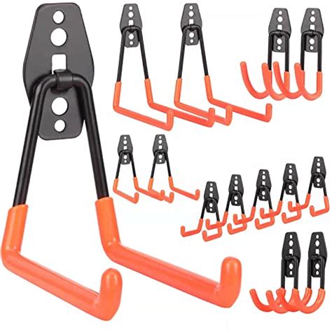 Upgraded 14 Pack Garage Hooks Double Heavy Duty, Wall Mount Garage ...