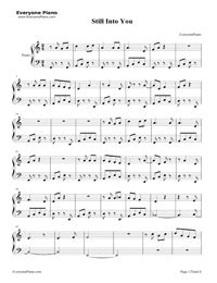 Still Into You-Paramore- Free Piano Sheet Music & Piano Chords