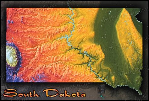 Topographic Map Of South Dakota - Zip Code Map