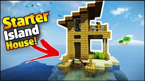 Minecraft: Island Starter House Tutorial - How to Build a House in Minecraft - YouTube