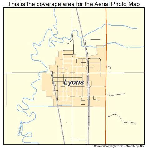 Aerial Photography Map of Lyons, NE Nebraska