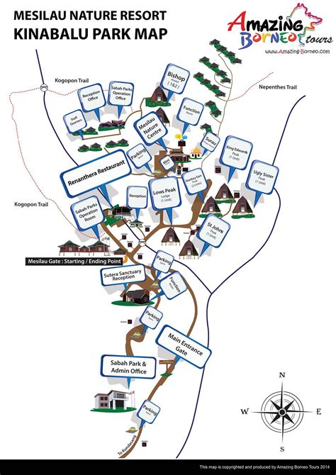 Kinabalu Park Map | Printable Version