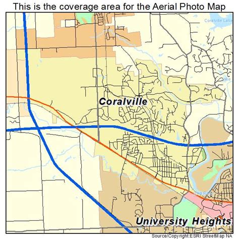 Aerial Photography Map of Coralville, IA Iowa