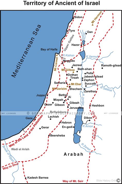 Kingdom Of Ancient Israel Map