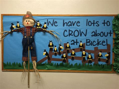 Fall Scarecrow Bulletin Board for Preschool Art