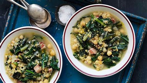 Chicory, chickpea and pancetta soup (zuppa di ceci, cicoria e pancetta) | Recipe | Chicken soup ...