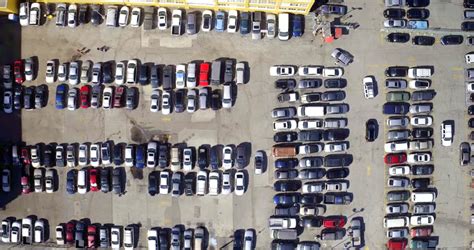 Flying Above Full Parking Lot, Aerial View Stock Footage Video 25785320 | Shutterstock