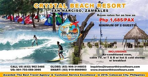 CRYSTAL BEACH RESORT, ZAMBALES, PHILIPPINES, P1,685 ($37)/PERSON, MINIMUM 2, SEE INCLUSIONS ...