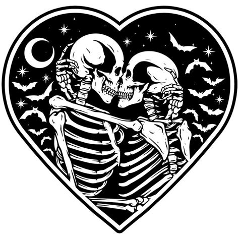 Description What's the symbol for eternal love? A couple of skeletons ...