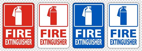 Fire Extinguisher Sign Symbol Set 931991 Vector Art at Vecteezy