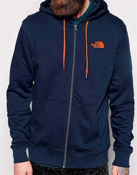 The north face Hoodie With Zip Up in Blue for Men | Lyst