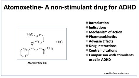 Atomoxetine - BioPharma Notes