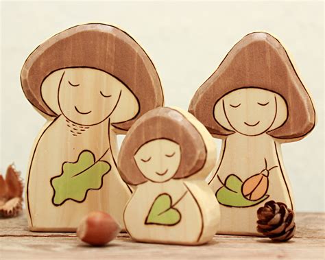 Wooden Waldorf Toy MUSHROOM GNOME FAMILY | Wooden toys Gnome… | Flickr