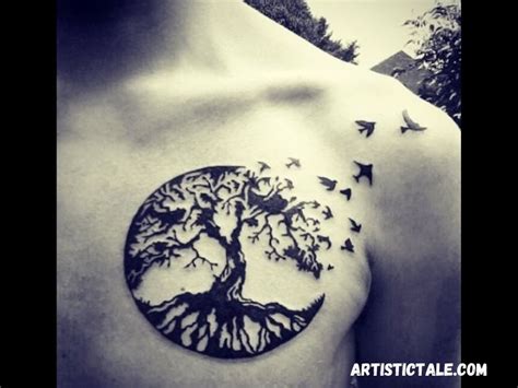 15 Amazing Oak Tree Tattoo Designs - Artablic