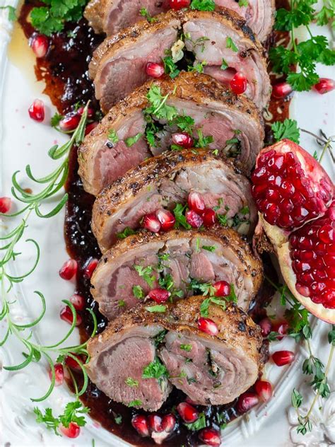 Lamb Loin Roast Recipe (Pomegranate Sauce) - Healthy World Cuisine