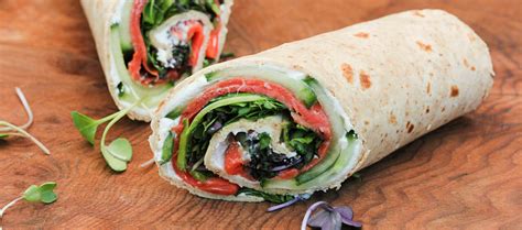 Low Carb Smoked Salmon Wraps with Radish Sprouts - La Tortilla Factory