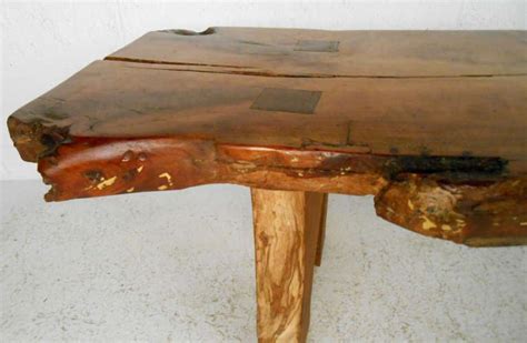 Rustic Wood Slab Coffee Table For Sale at 1stDibs | tree slab coffee table, wood slab coffee ...