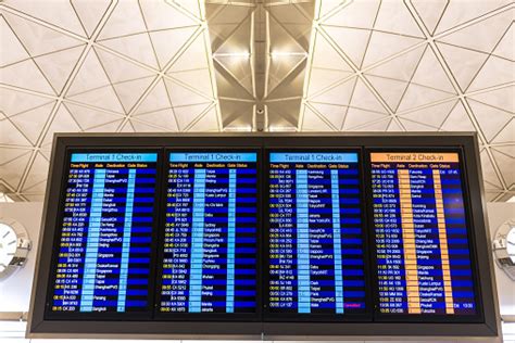 Airport Arrivals Or Departures Board Stock Photo - Download Image Now - iStock