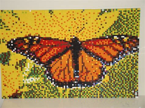 LEGO MOSAIC-Monarch | Lego mosaic, Lego wall art, Lego art