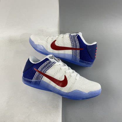 Nike Kobe 11 Elite Low ’USA‘ White/University Red-Deep Royal Blue For ...