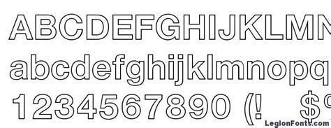 Helvetica LT 75 Bold Outline Font Download Free / LegionFonts