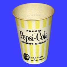 10 Original 1950s Pepsi Cola Machine Premix Paper Cups | eBay Soda Machines, Soda Fountain ...