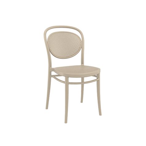 Marcelle commercial patio chair Color Beige Chair Material Plastic Use ...