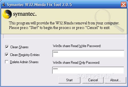 Download W32.Nimda.A@mm Removal Tool